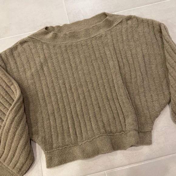 Free people boat neck fuzzy sweater - Picture 3 of 4